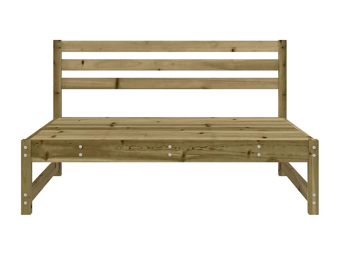 Canapés centraux de jardin 2 pcs 120x80 cm bois de pin imprégné