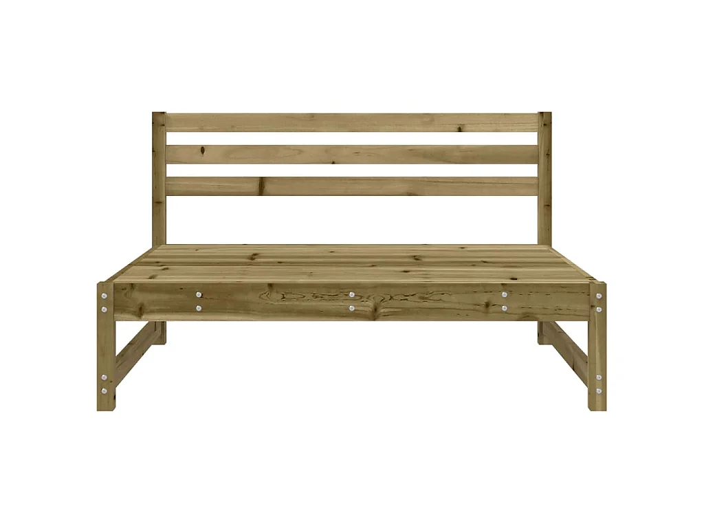 Divani Centrali da Giardino 2pz 120x80 cm Legno Impregnato Pino
