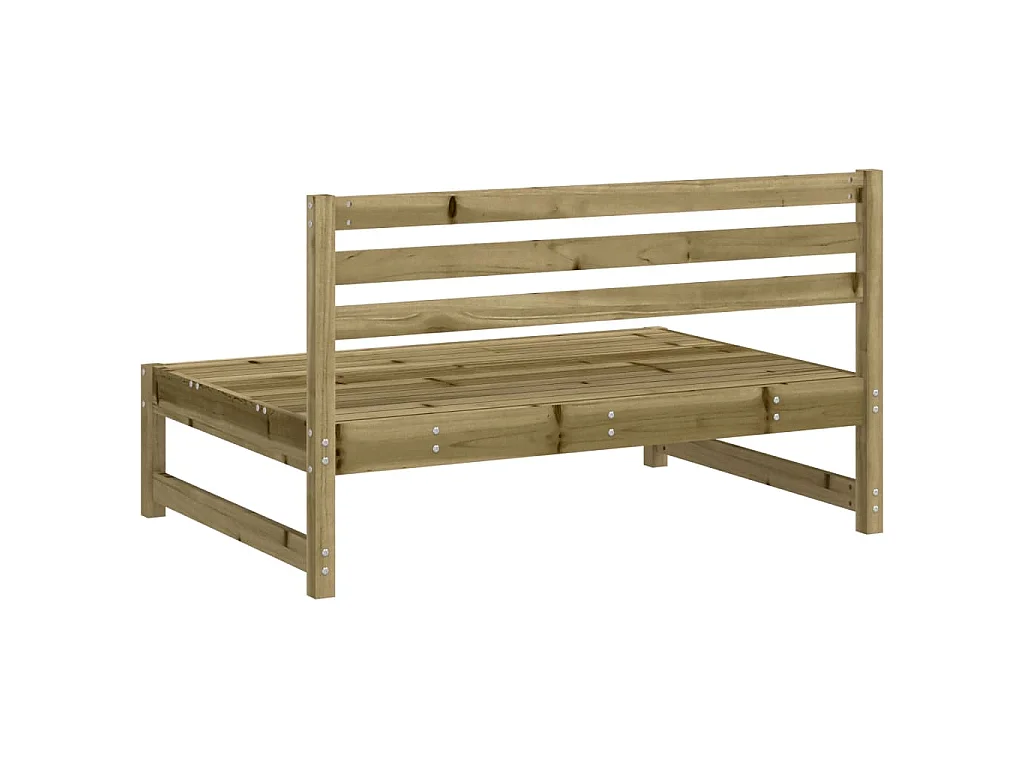 Divani Centrali da Giardino 2pz 120x80 cm Legno Impregnato Pino