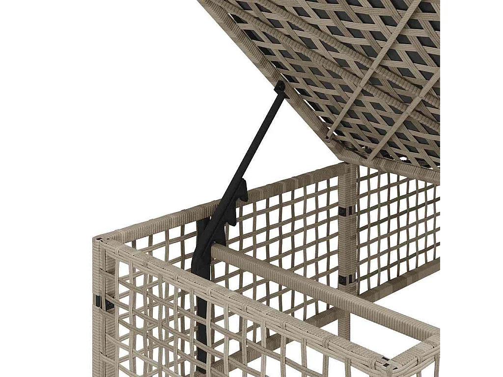 Salon de jardin d'angle avec coussins 3 pcs gris clair rotin