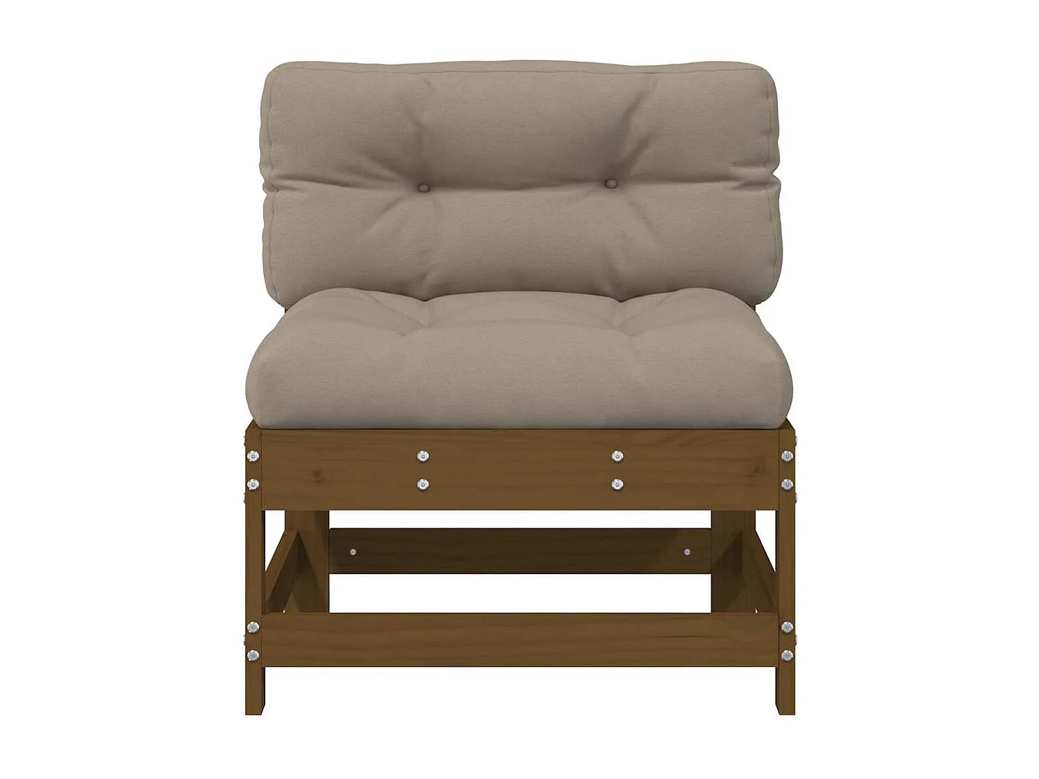 Canapés centraux avec coussins 2 pcs marron miel