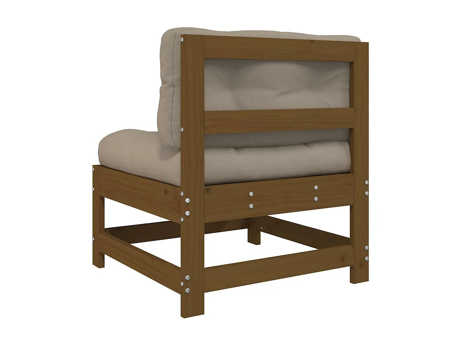 Canapés centraux avec coussins 2 pcs marron miel