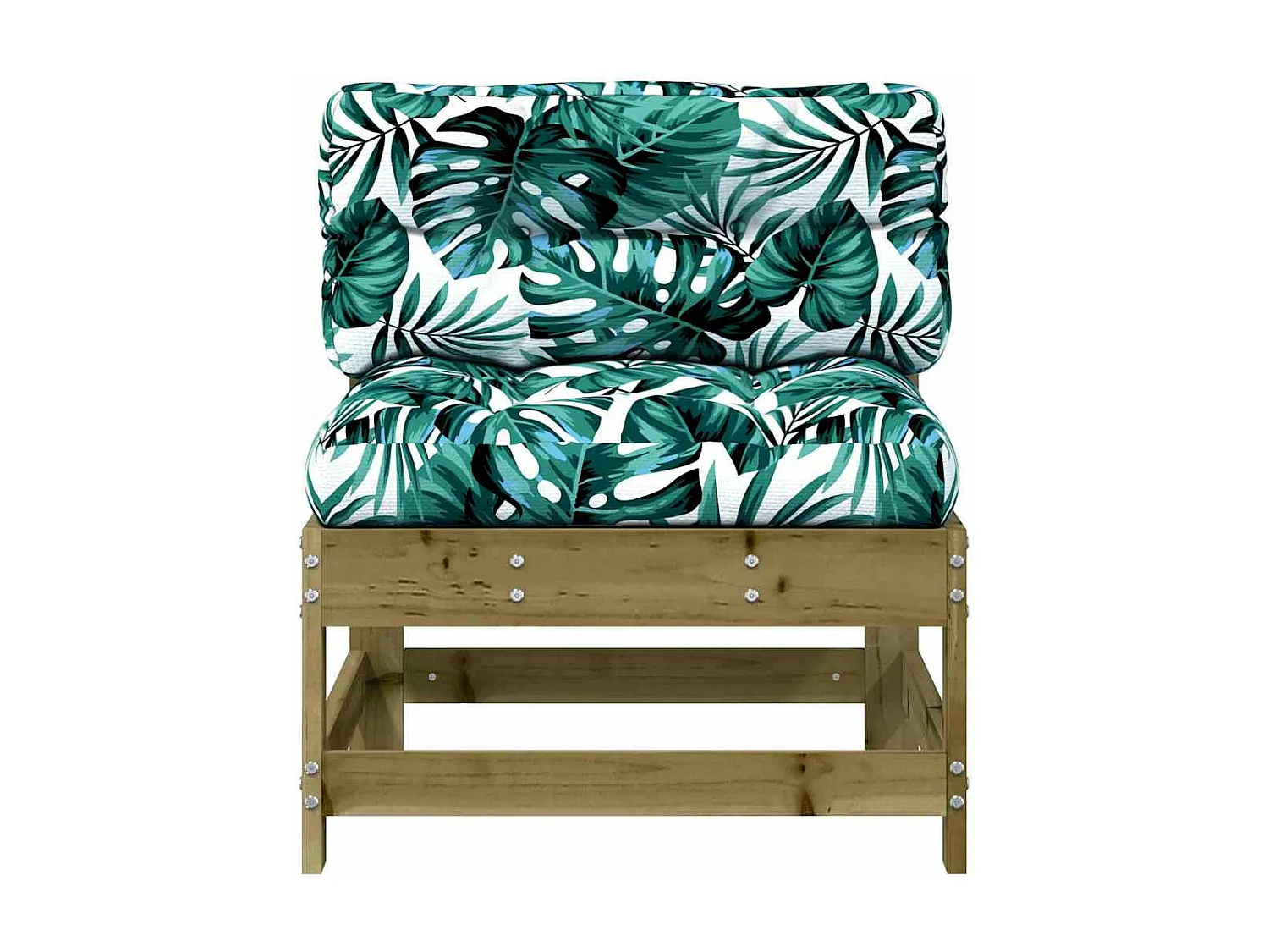 Sofás de centro com almofadões 2 pcs pinho impregnado