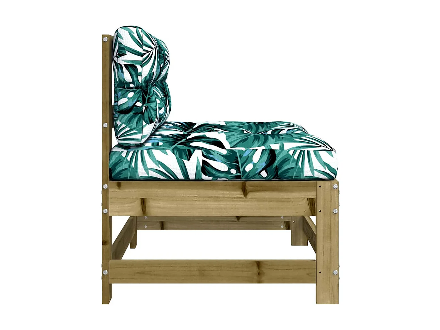 Sofás de centro com almofadões 2 pcs pinho impregnado