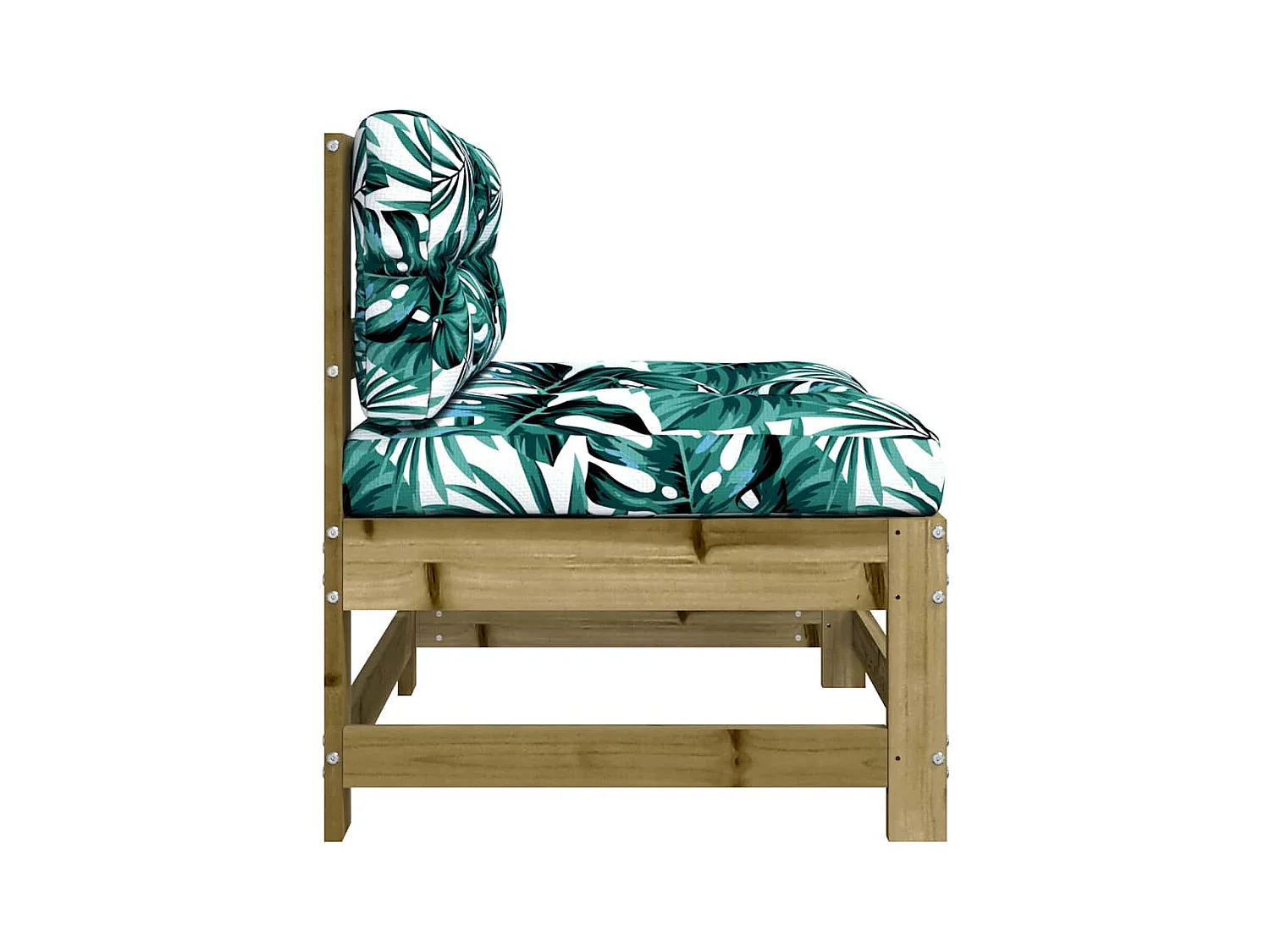 Canapés centraux avec coussins 2 pcs bois de pin imprégné