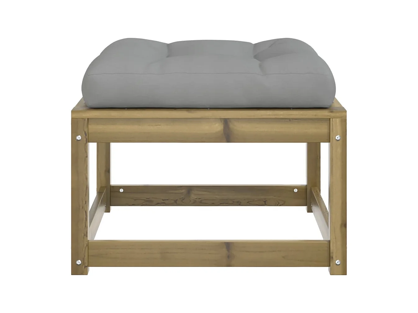 Repose-pied de jardin avec coussins bois de pin imprégné