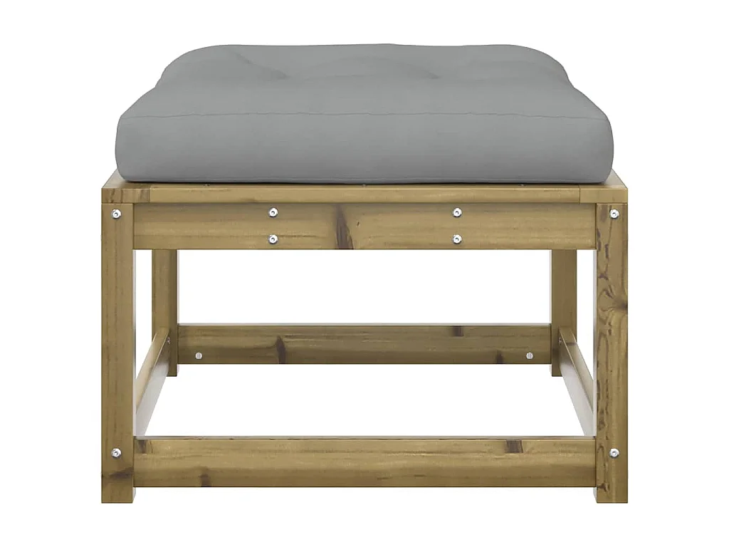Gartenhocker mit Kissen Kiefernholz Imprägniert