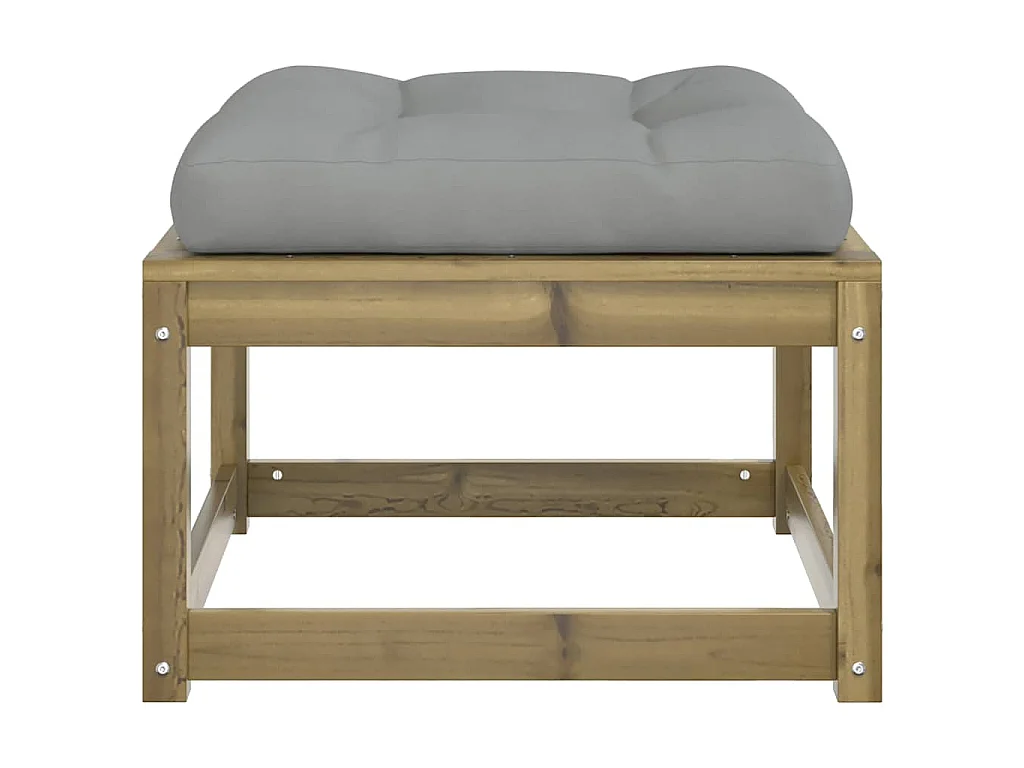 Gartenhocker mit Kissen Kiefernholz Imprägniert