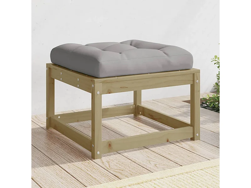 Gartenhocker mit Kissen Kiefernholz Imprägniert