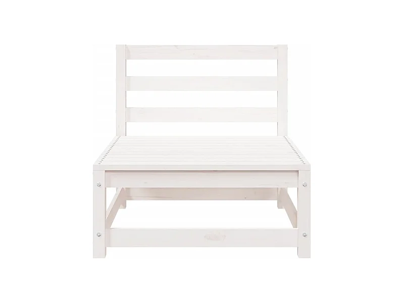 Tuinbank zonder armleuningen 70x70x67 cm massief grenenhout wit