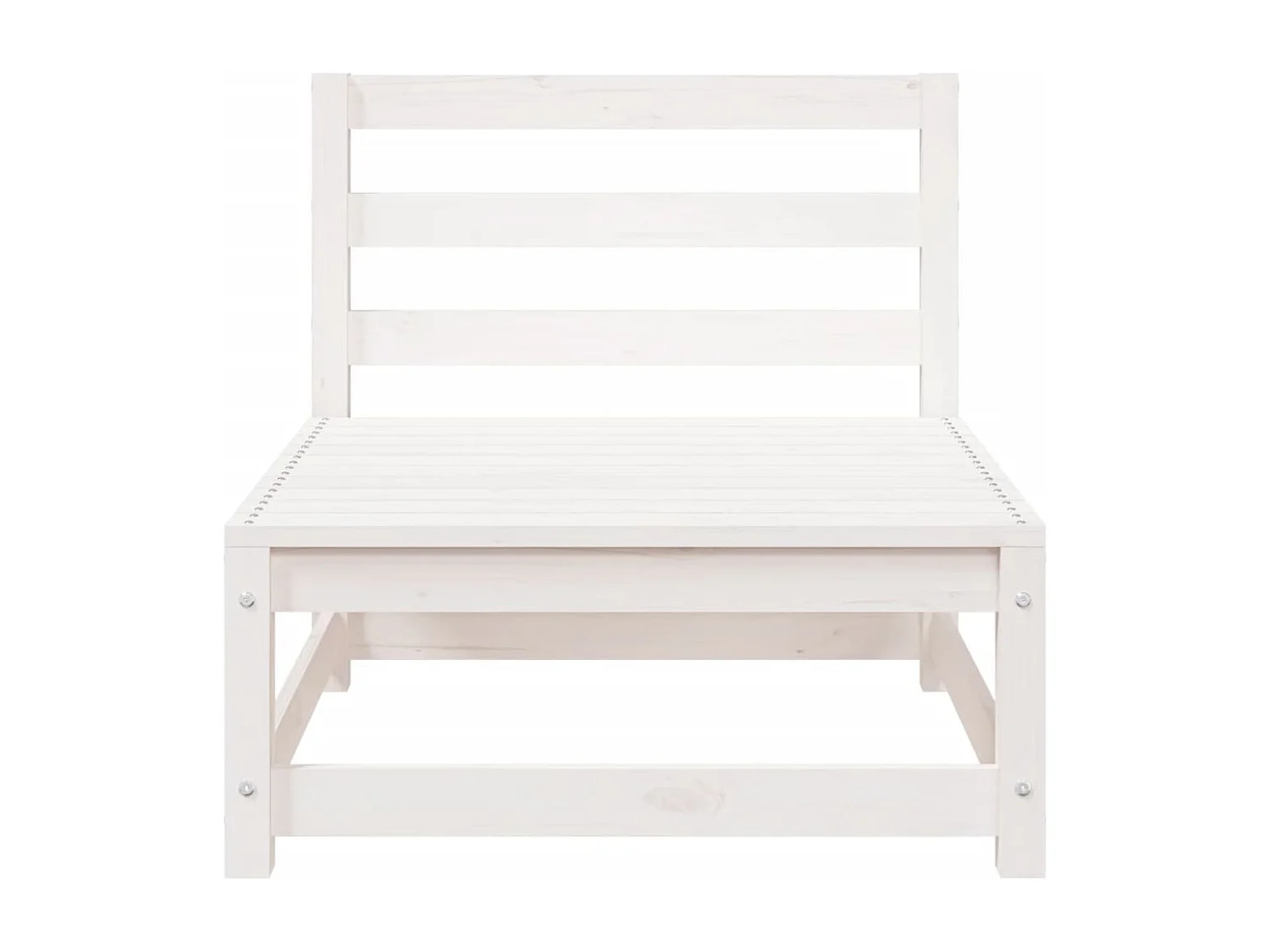 Tuinbank zonder armleuningen 70x70x67 cm massief grenenhout wit