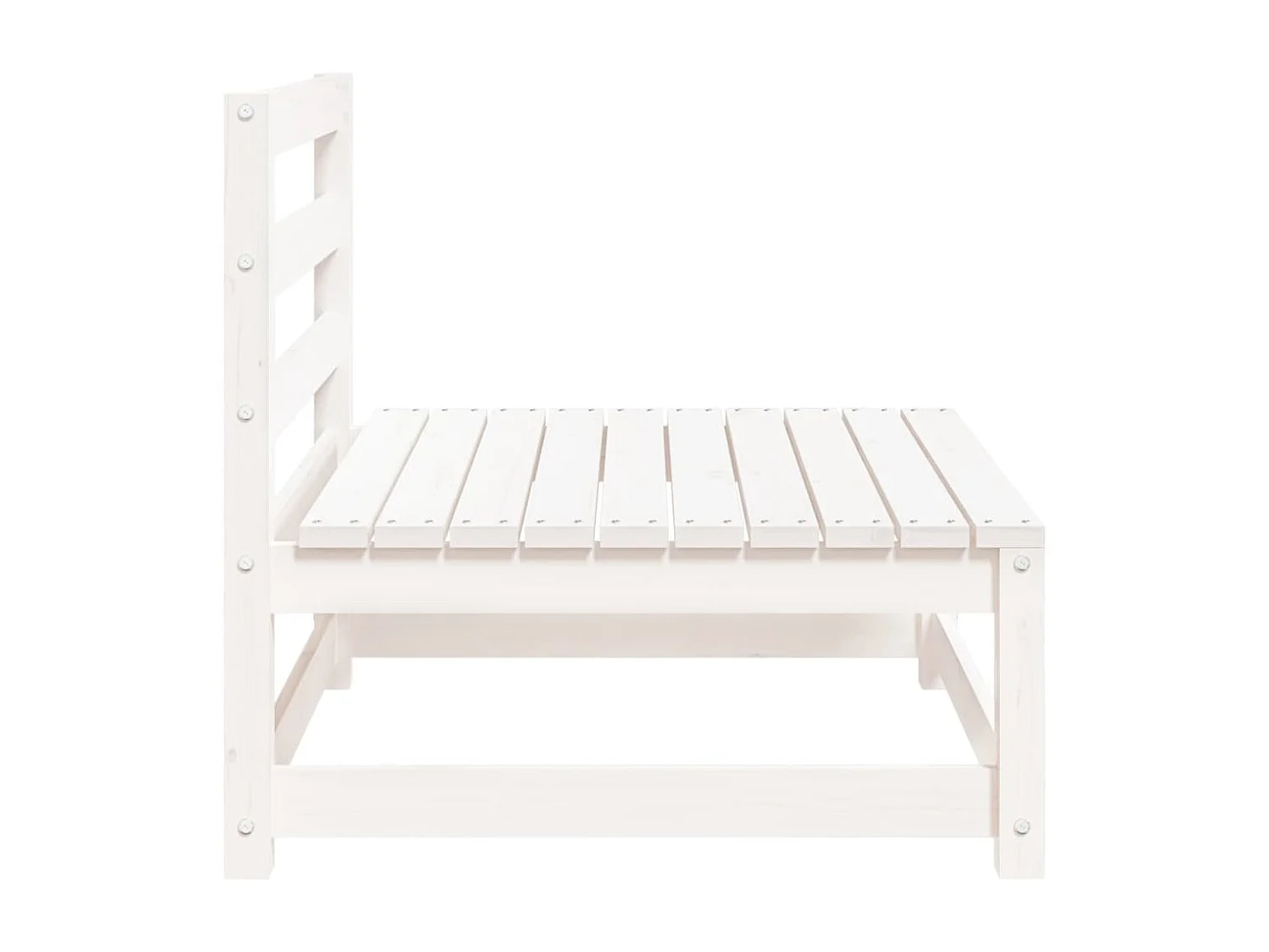 Tuinbank zonder armleuningen 70x70x67 cm massief grenenhout wit