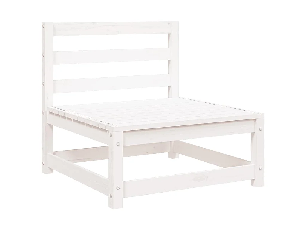 Divano Giardino Senza Braccioli Bianco 70x70x67cm Massello Pino