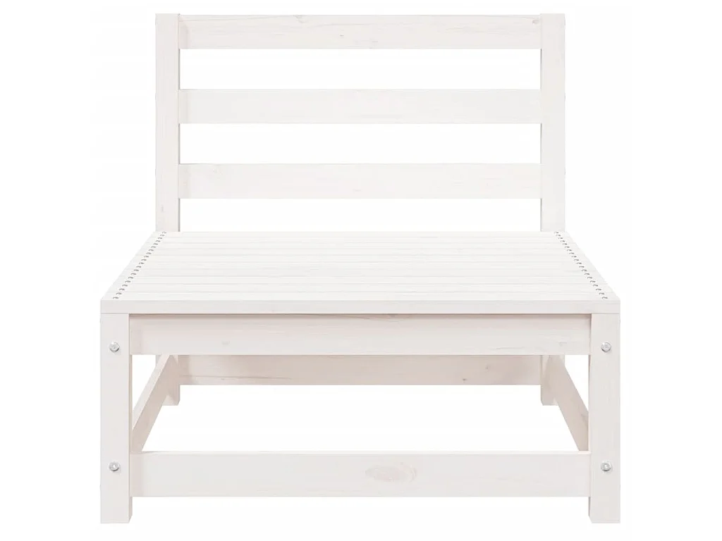 Divano Giardino Senza Braccioli Bianco 70x70x67cm Massello Pino