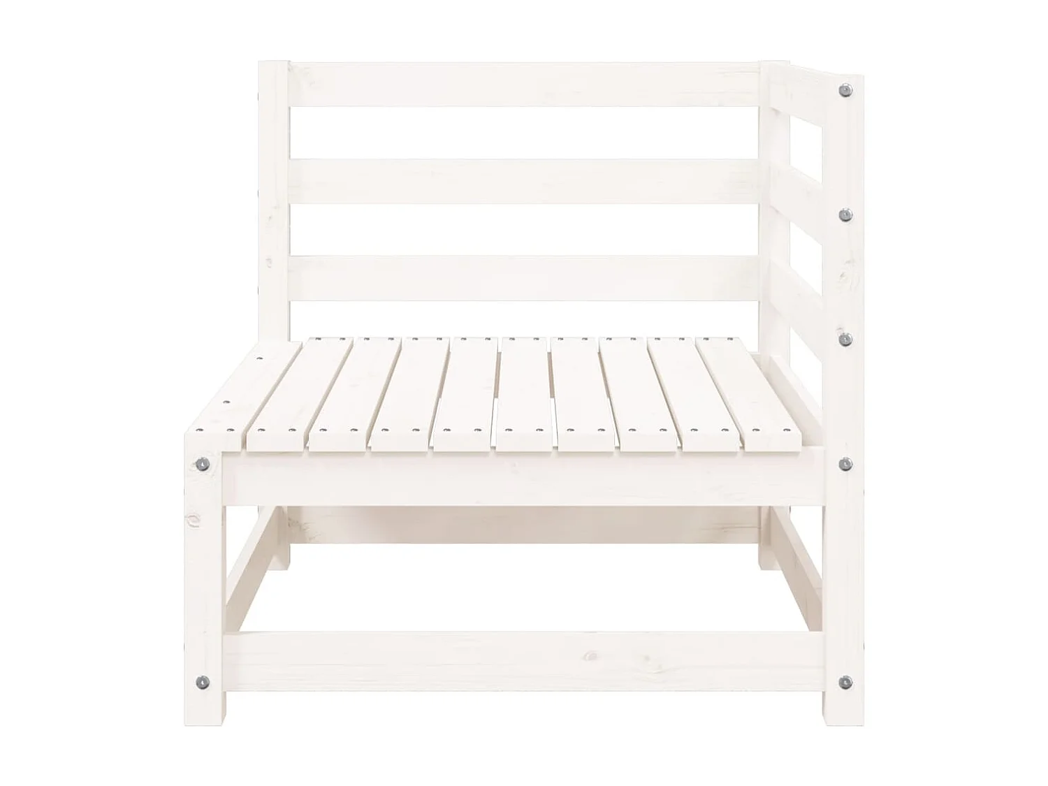 Gartensofa 2-Sitzer Weiß Massivholz Kiefer