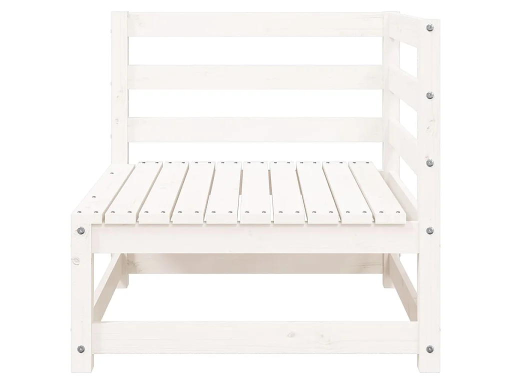 Tuinbank 2-zits massief grenenhout wit