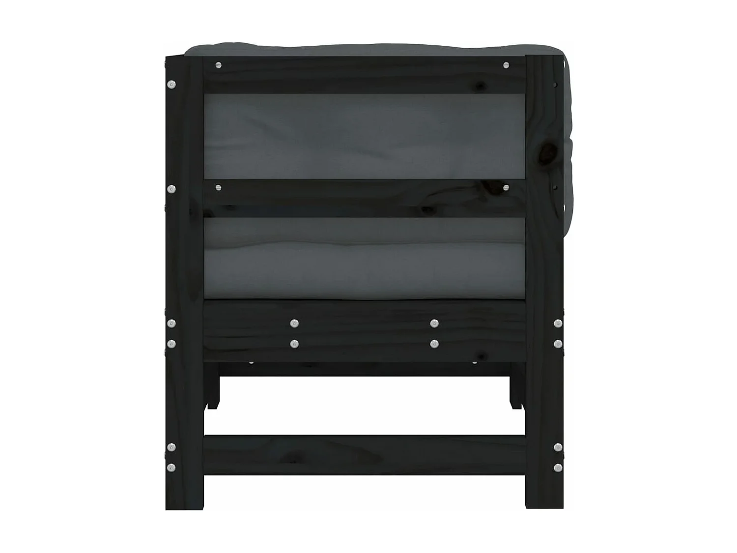 Ecksofa mit Kissen Schwarz Massivholz Kiefer