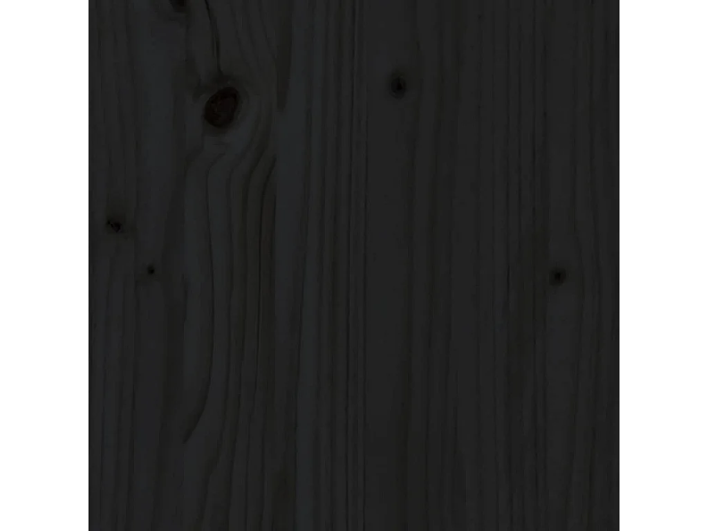 Hoekbank met kussens massief grenenhout zwart