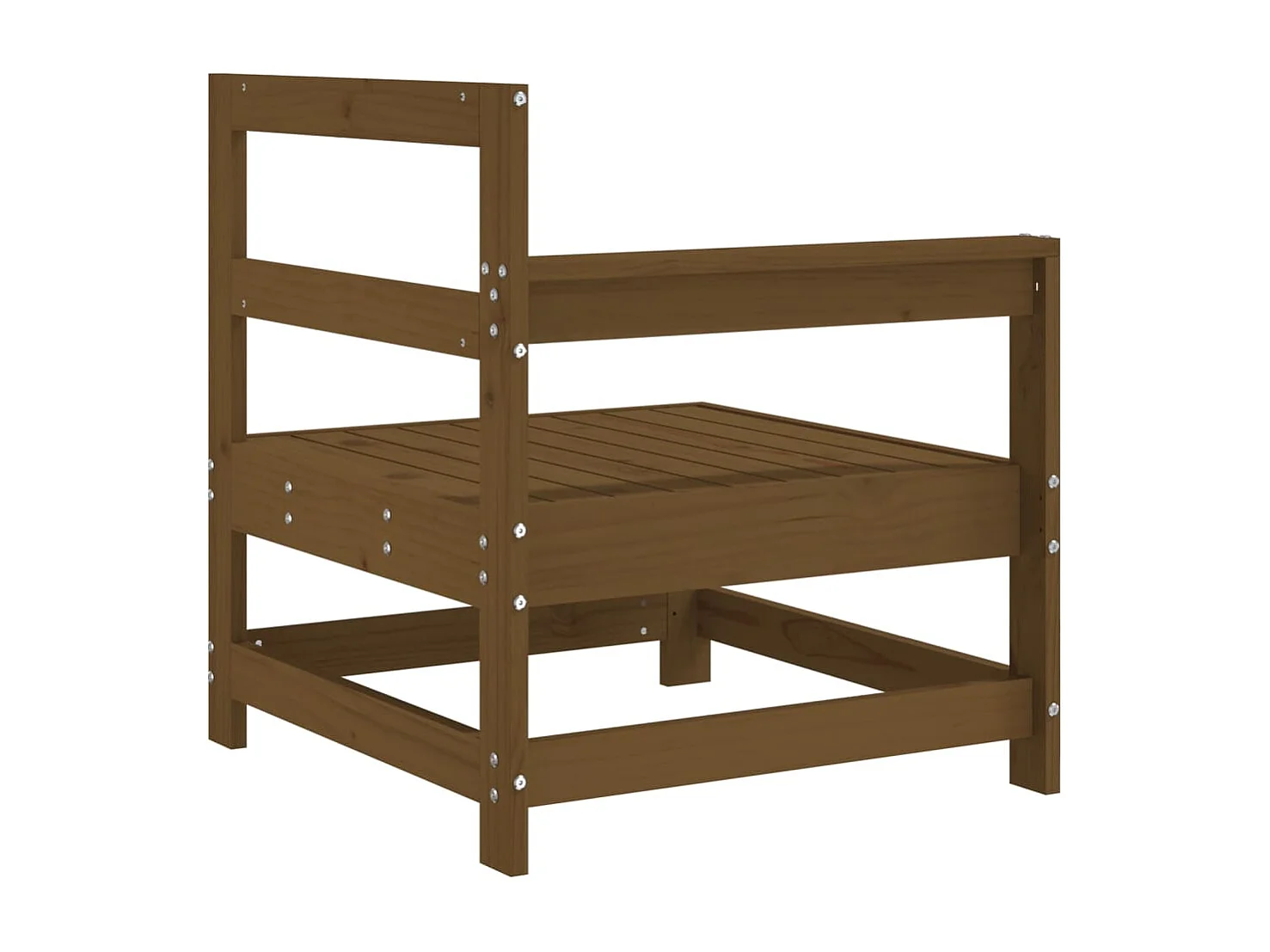 Garten-Ecksofas 2 Stk. Honigbraun Massivholz Kiefer