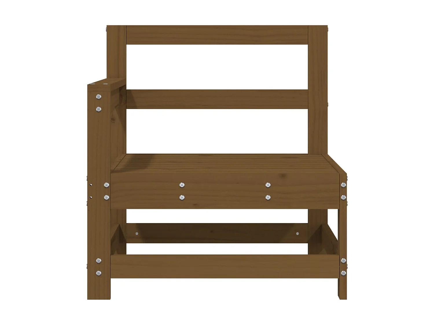 Garten-Ecksofas 2 Stk. Honigbraun Massivholz Kiefer