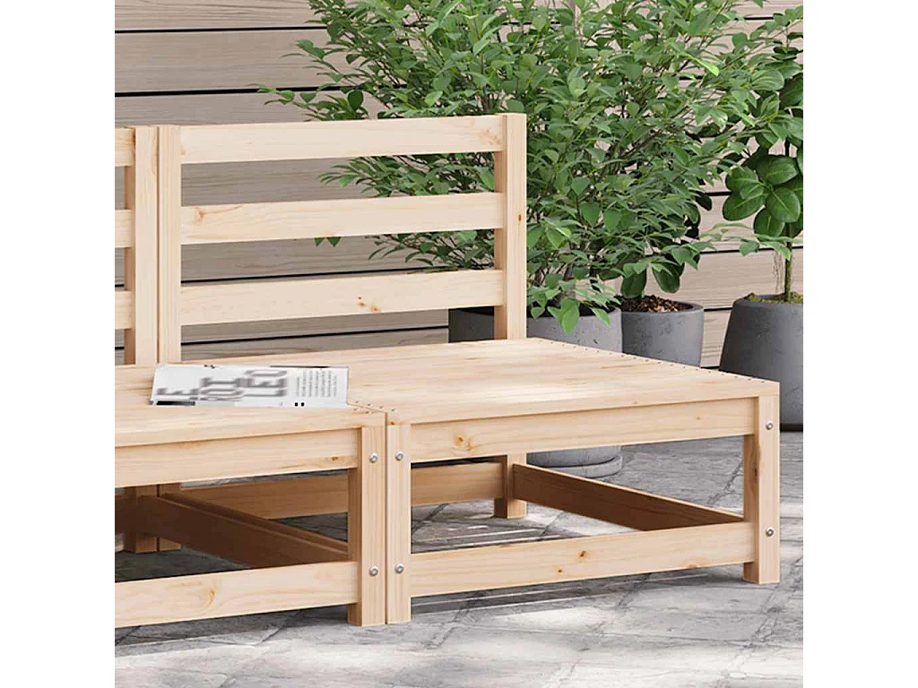 Canapé de jardin sans accoudoirs 70x70x67 cm bois de pin massif