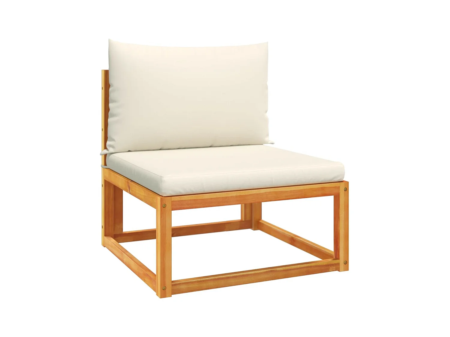 Ensemble de canapés de jardin 4 pièces avec coussins en bois d'acacia et corde