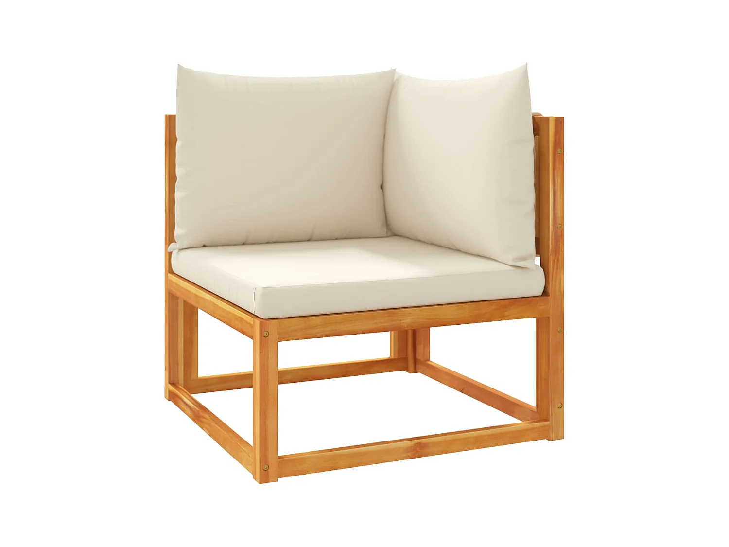Ensemble de canapés de jardin 4 pièces avec coussins en bois d'acacia et corde