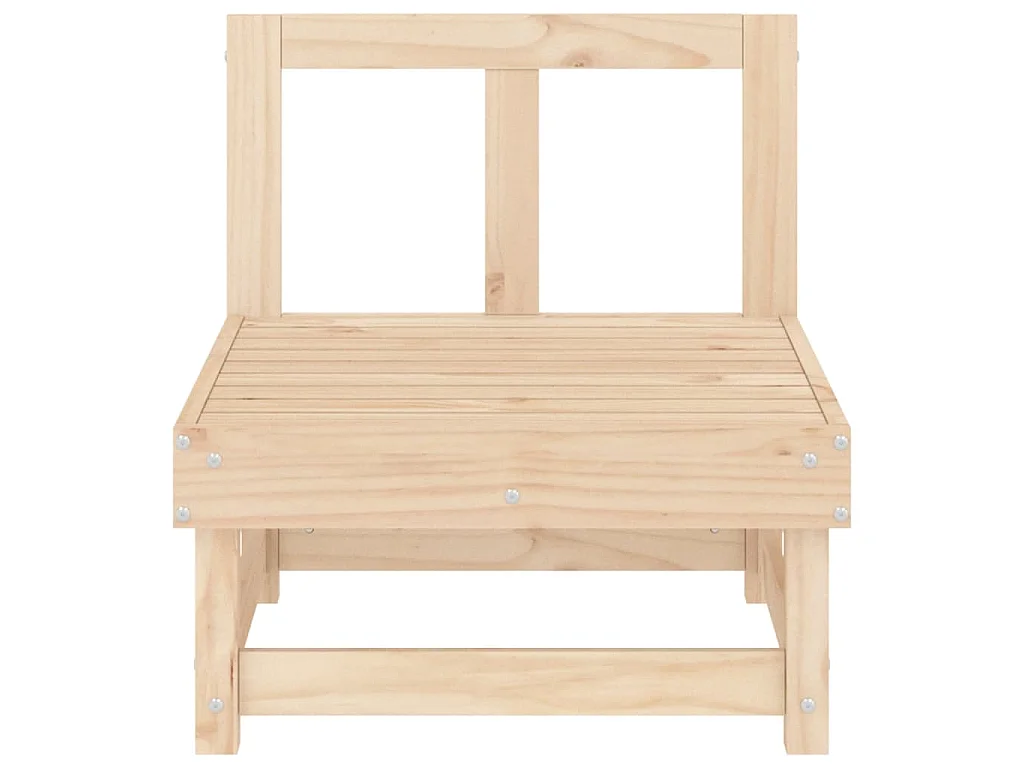 Divani Centrali da Giardino 2 pz in Legno Massello di Pino