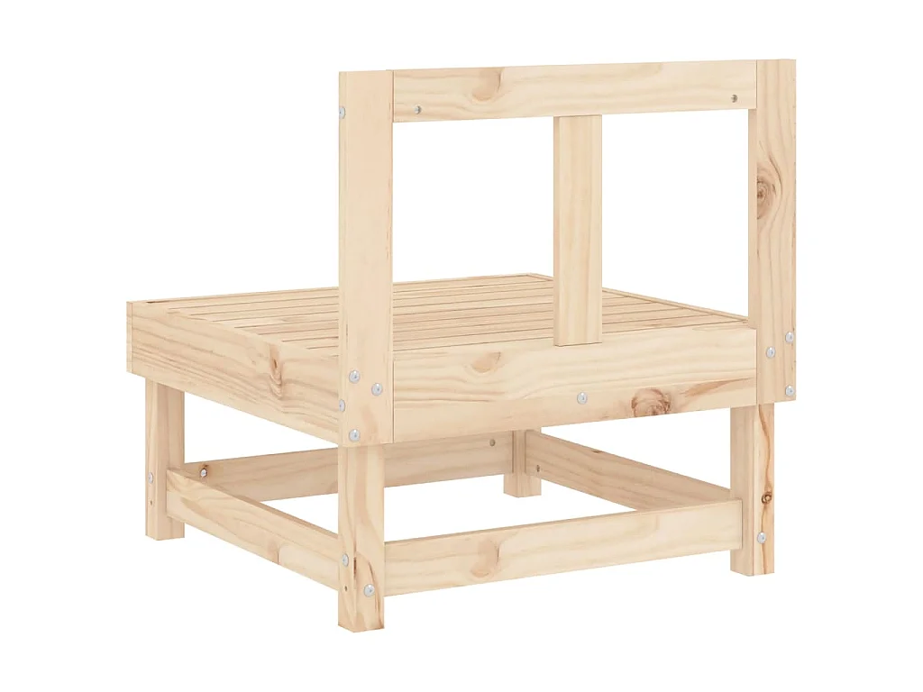 Divani Centrali da Giardino 2 pz in Legno Massello di Pino