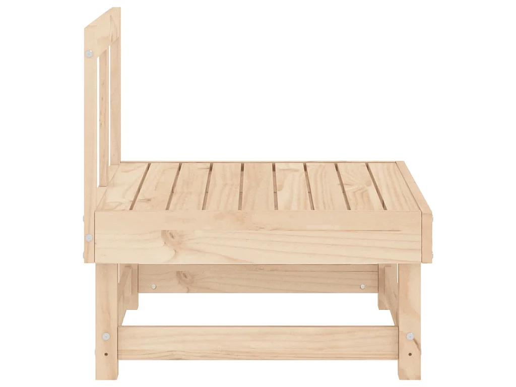 Divani Centrali da Giardino 2 pz in Legno Massello di Pino