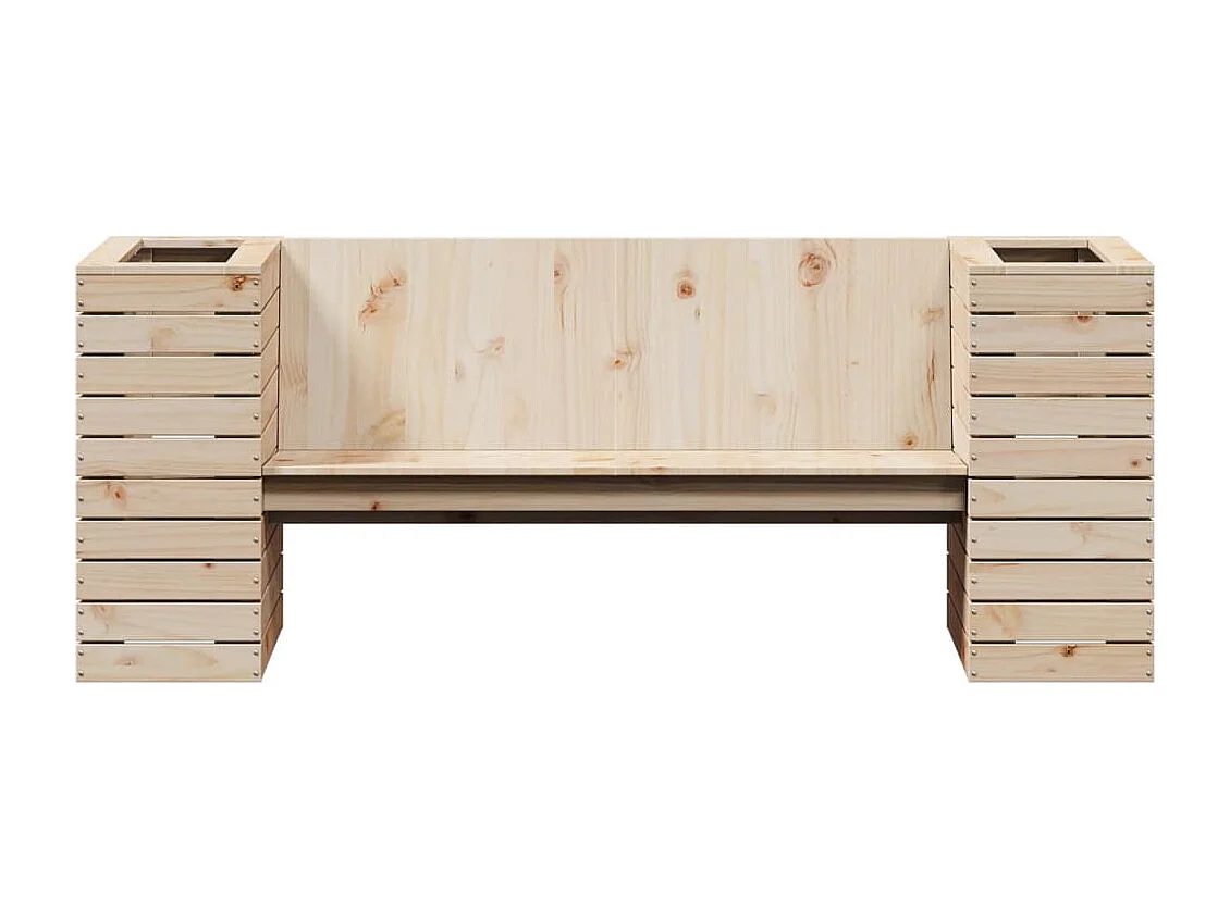 Panchina con Fioriera 167,5x60x65 cm in Legno Massello di Pino