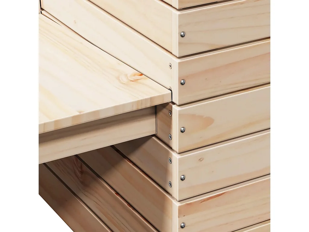 Panchina con Fioriera 167,5x60x65 cm in Legno Massello di Pino