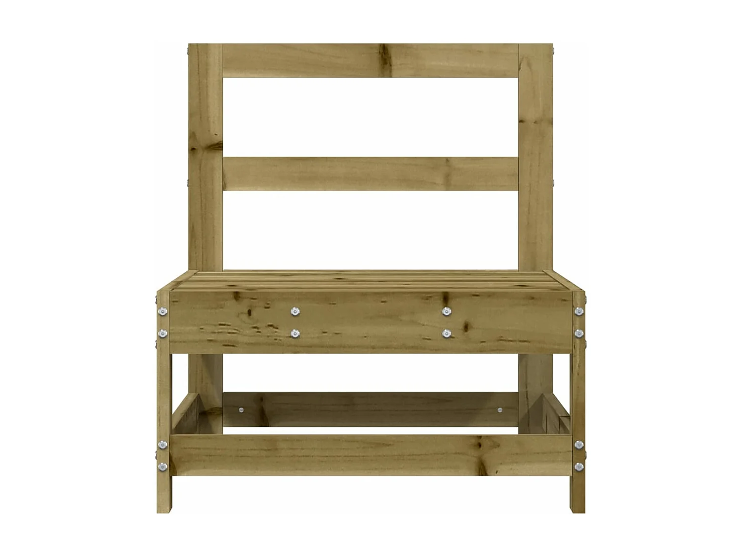 Canapés centraux de jardin 2 pcs bois de pin imprégné