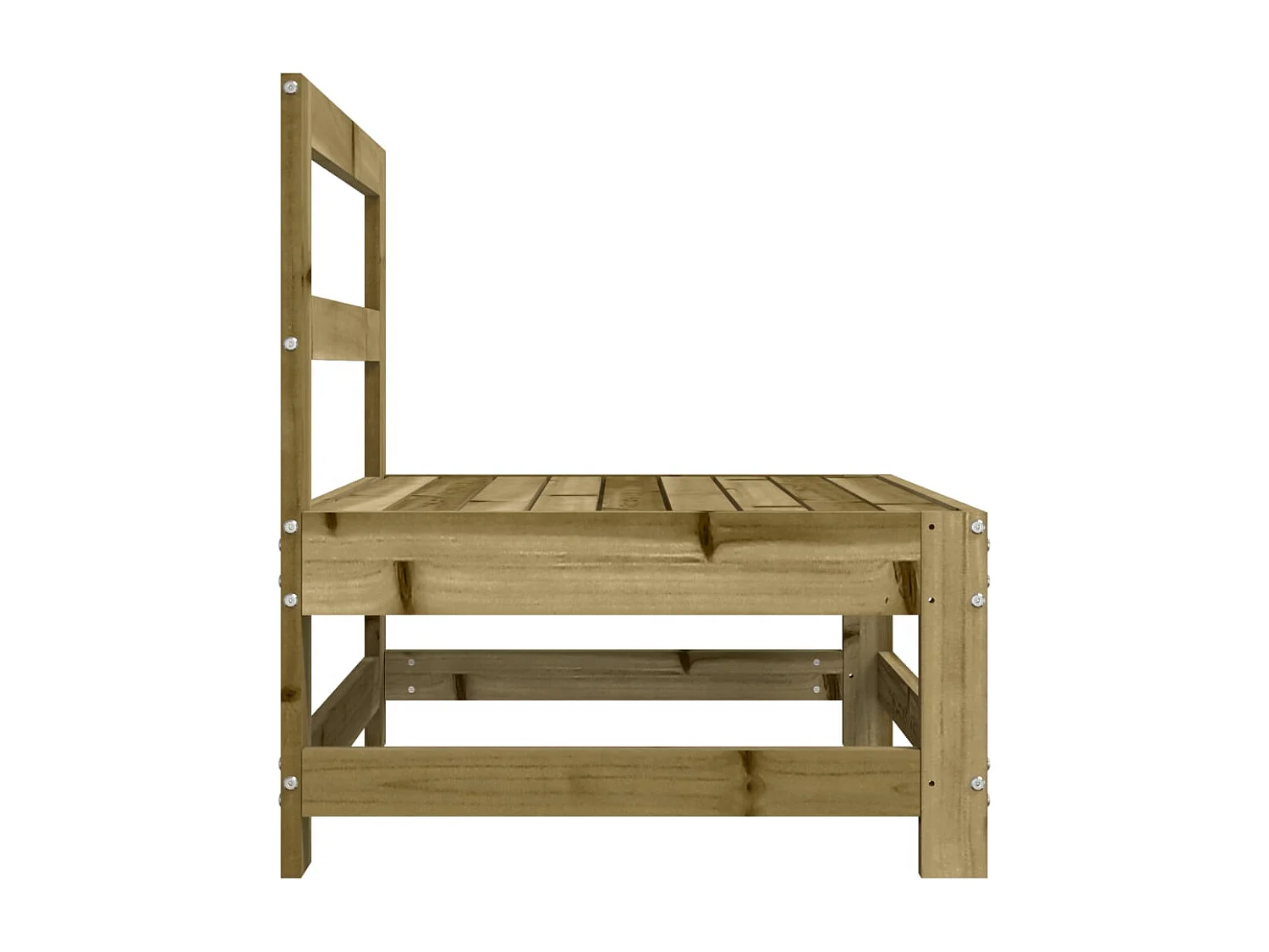 Canapés centraux de jardin 2 pcs bois de pin imprégné