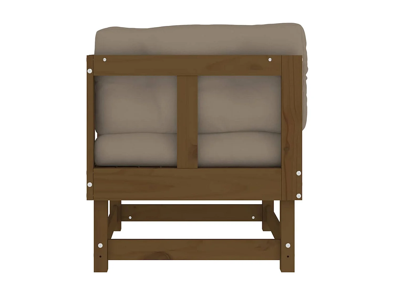 Sofás de canto com almofadões 2 pcs pinho maciço castanho-mel