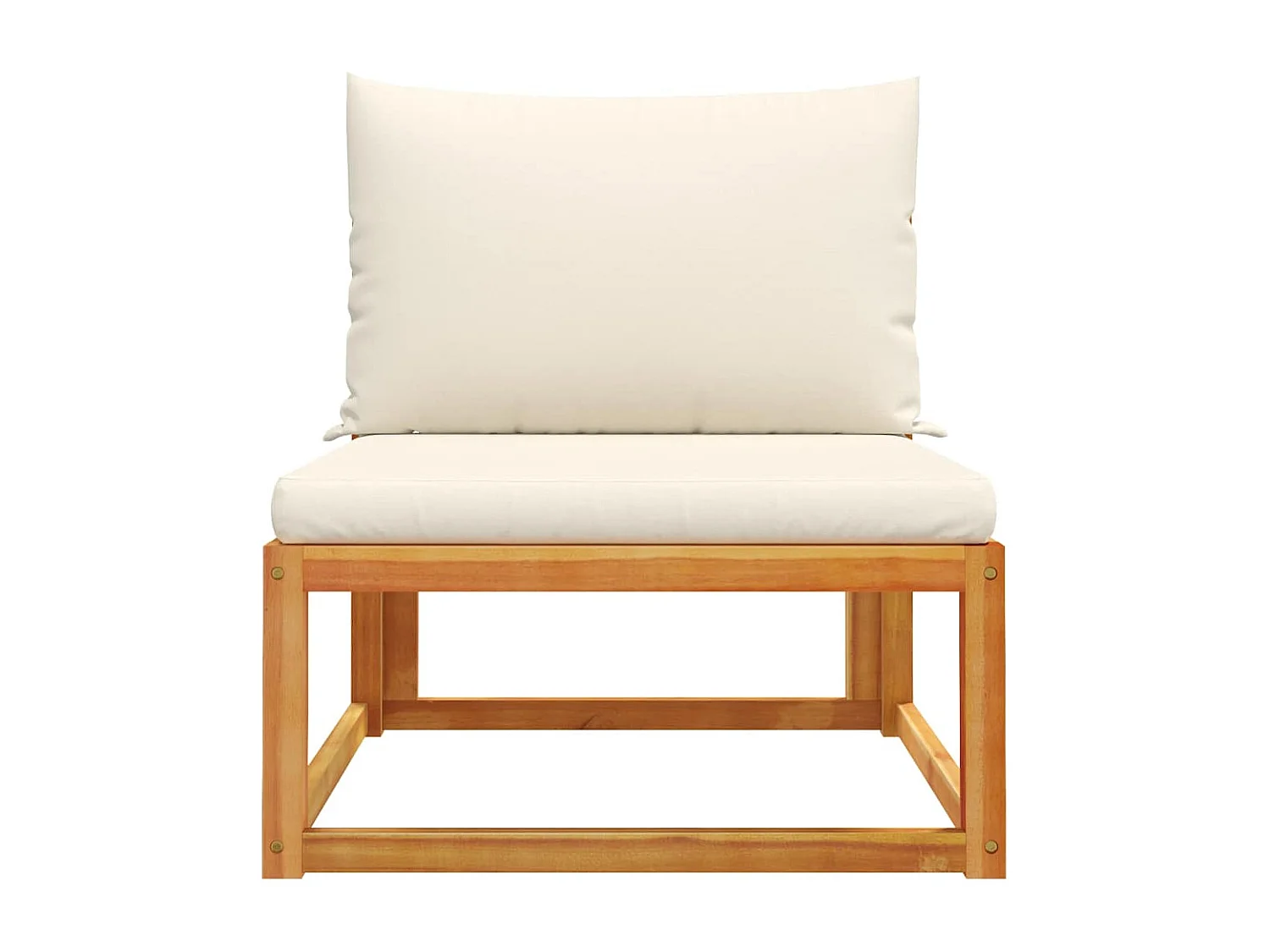 Tuinbank zonder armleuningen met kussens acaciahout & touw