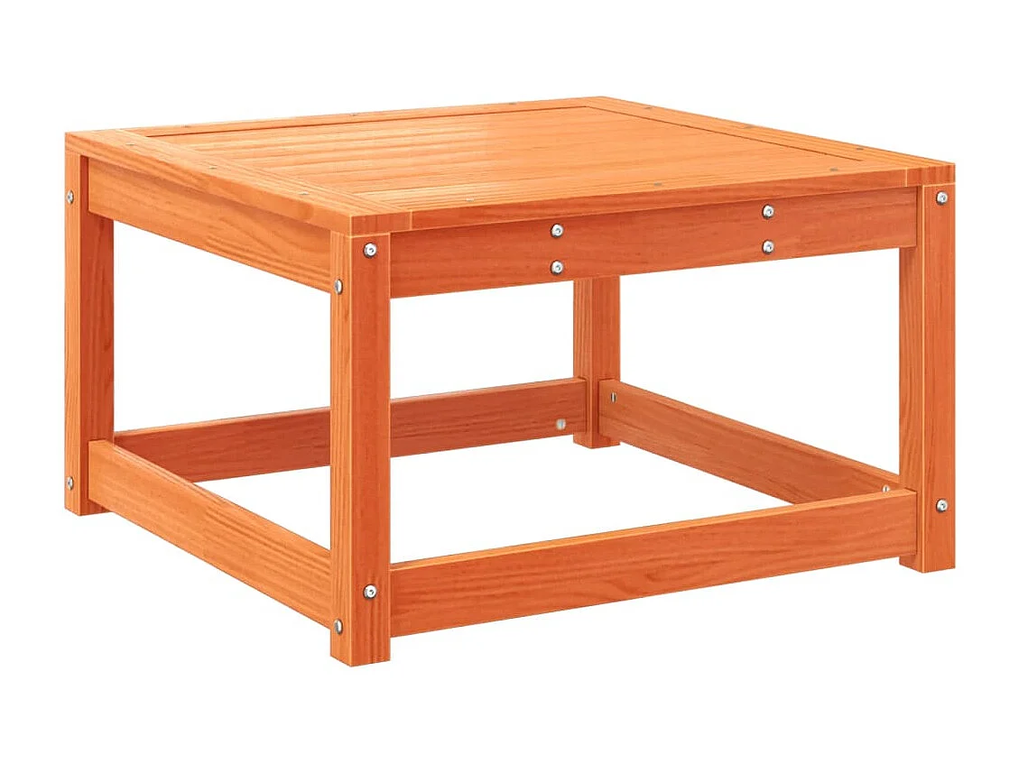 Repose-pied de jardin avec coussins bois massif de pin
