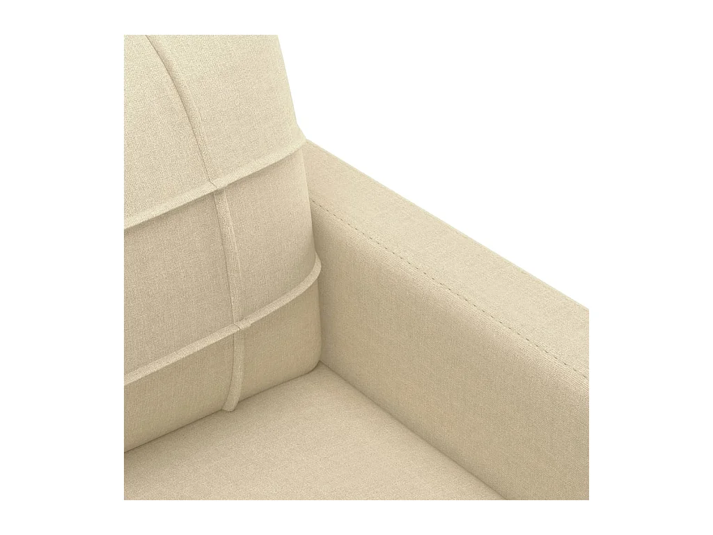 Ensemble de canapés 4 pcs avec coussins crème tissu