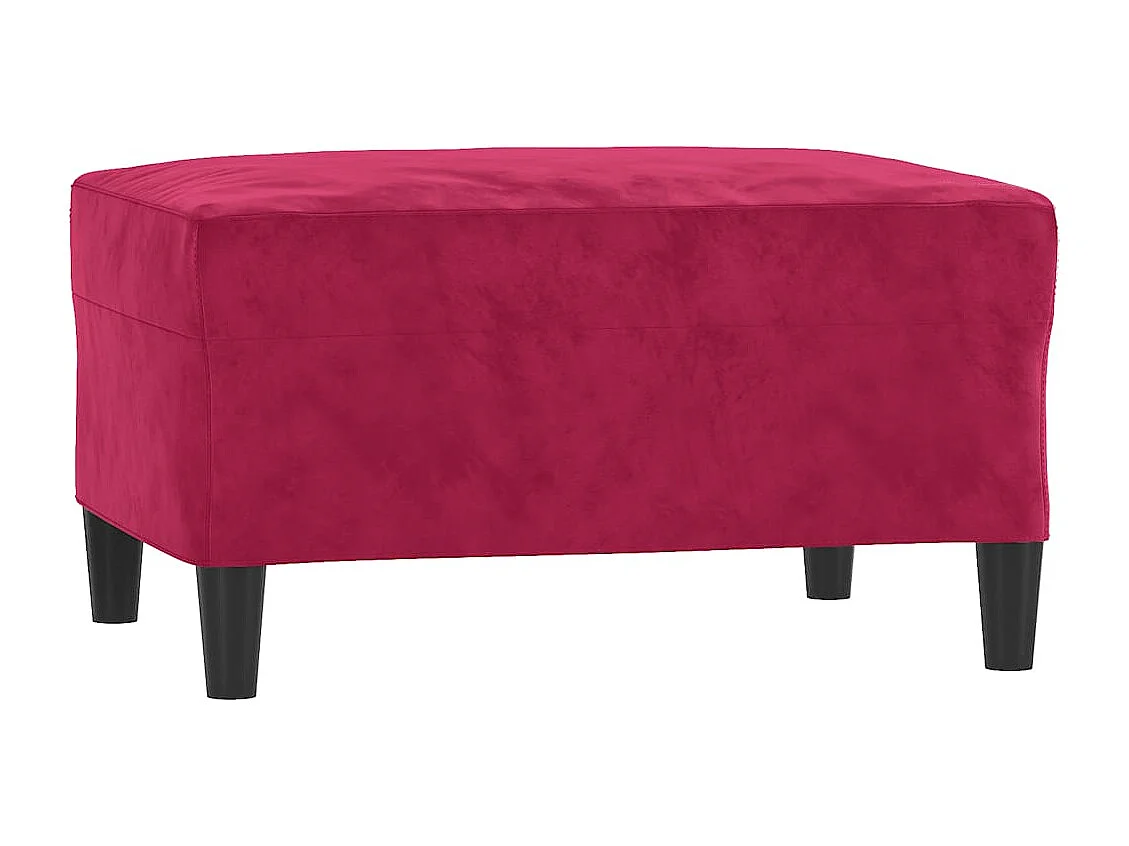 Ensemble de canapés 4 pcs avec coussins rouge bordeaux velours