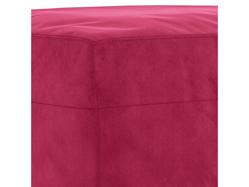 Ensemble de canapés 4 pcs avec coussins rouge bordeaux velours