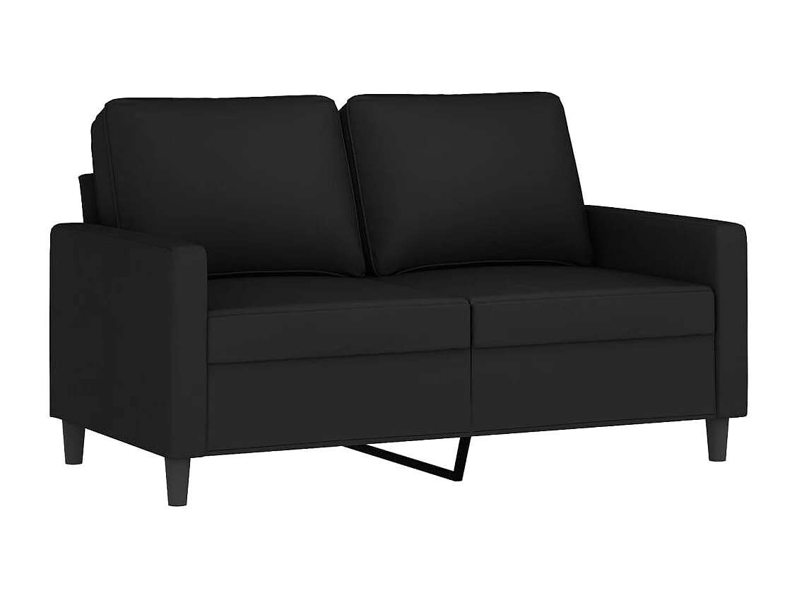 3-delige Loungeset met kussens fluweel zwart