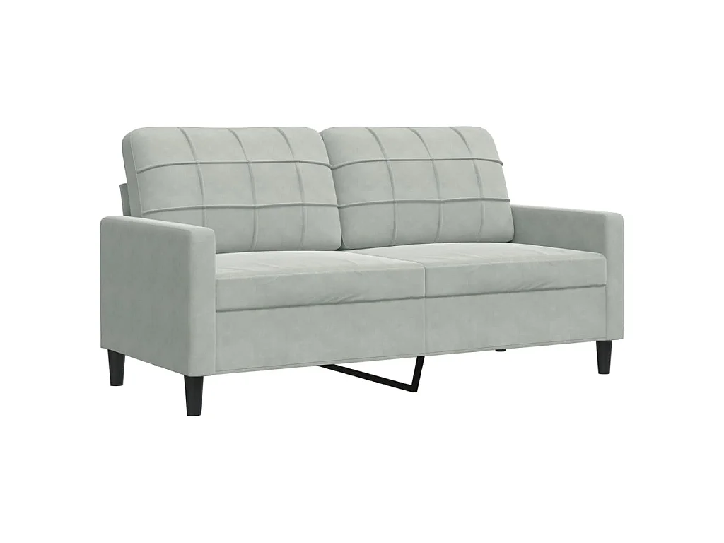 Ensemble de canapés 2 pcs et coussins et traversins velours