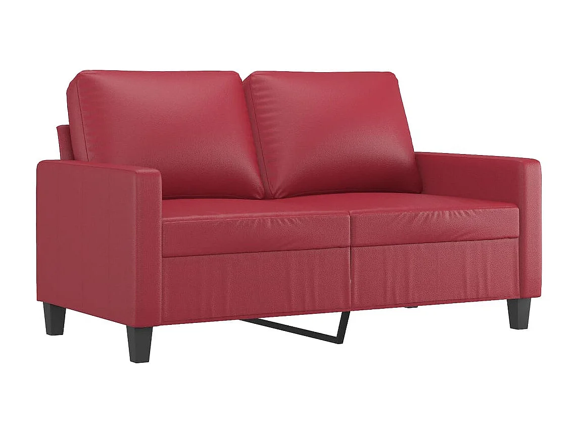 4-delige Loungeset met kussens fluweel wijnrood