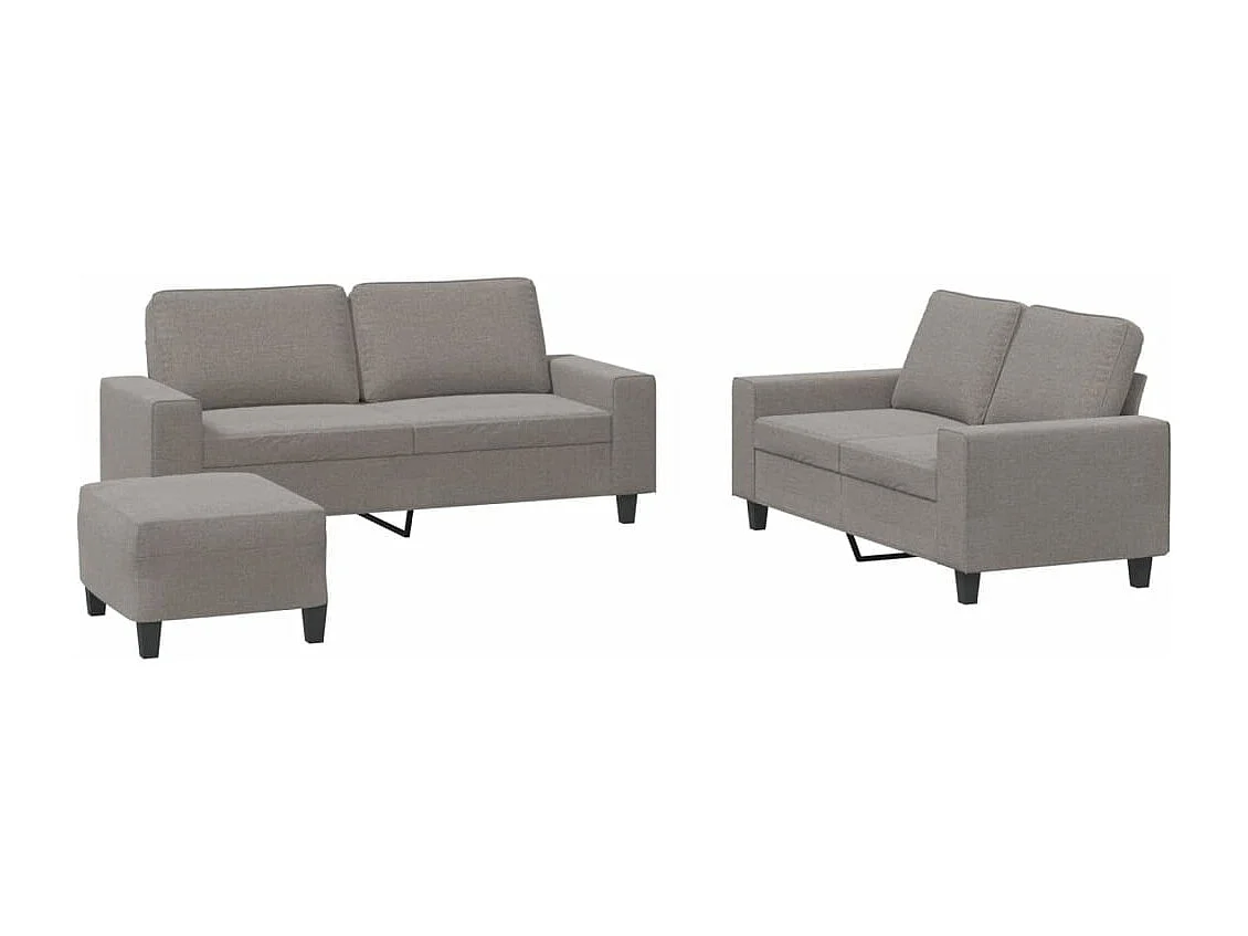 Ensemble de canapés 3 pcs taupe tissu