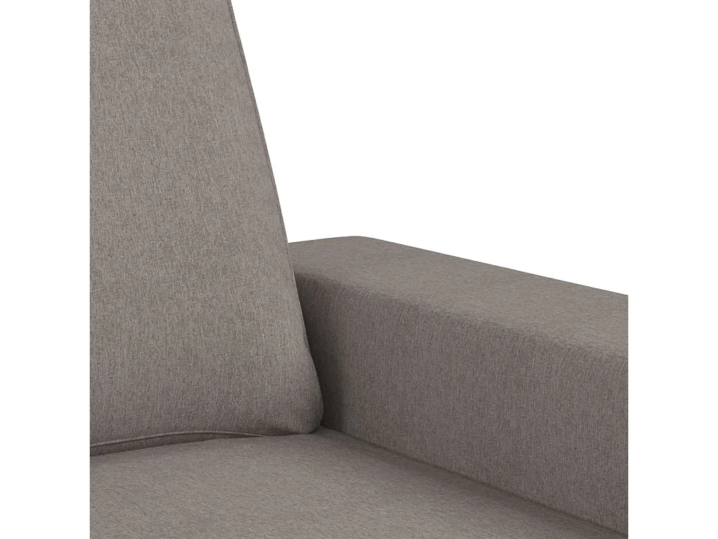 3 pcs conjunto de sofás tecido cinzento-acastanhado