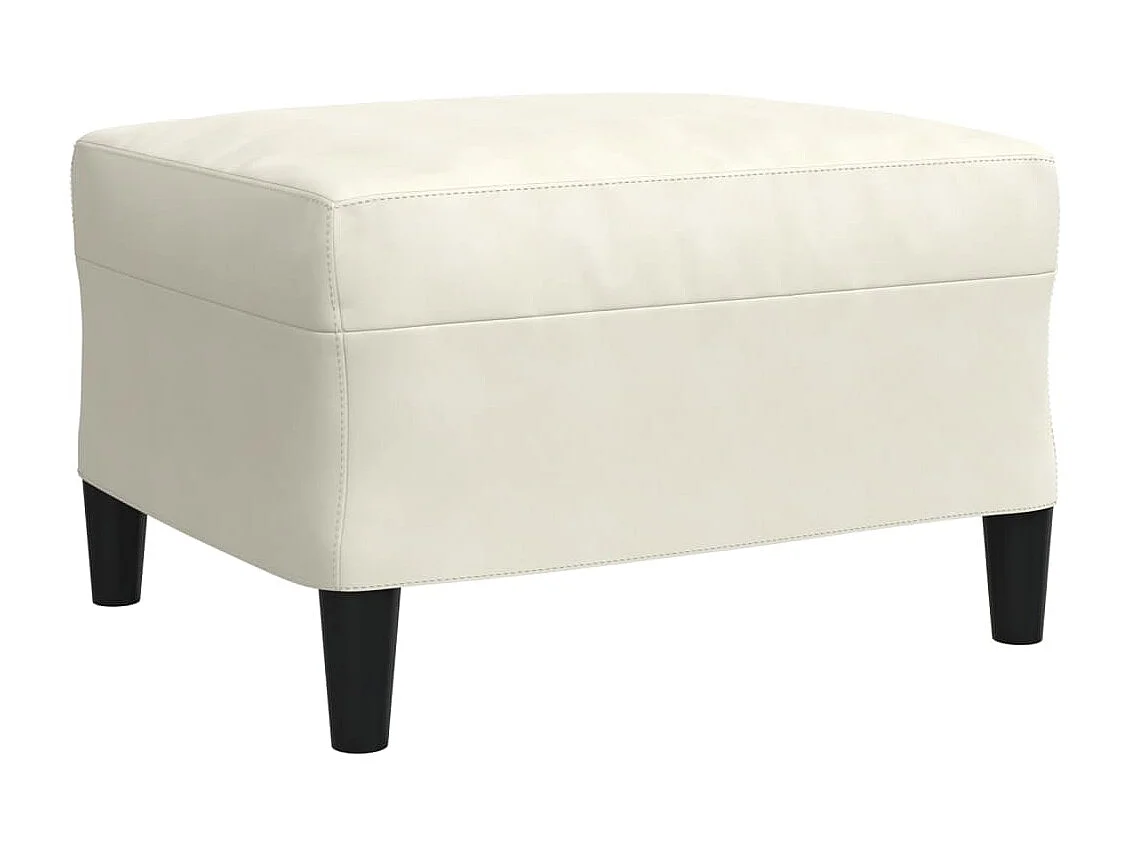 3-delige Loungeset met kussens en bolsters fluweel crèmekleurig