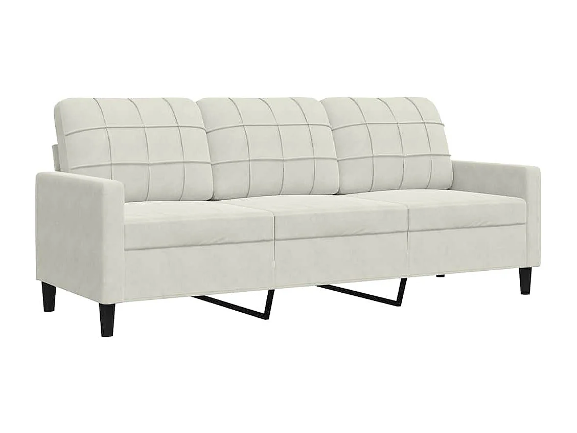 Ensemble de canapés 3 pcs avec coussins et traversins velours