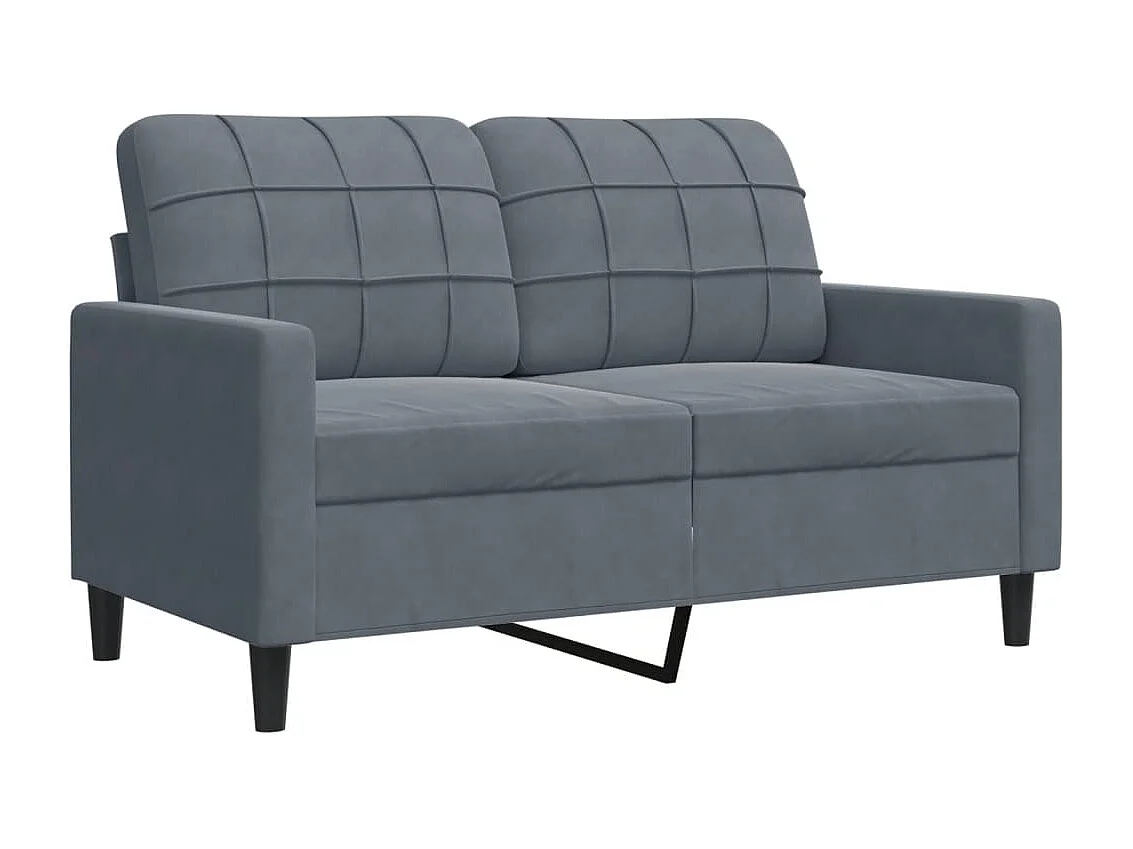 Ensemble de canapés 3 pcs avec coussins Gris foncé Velours