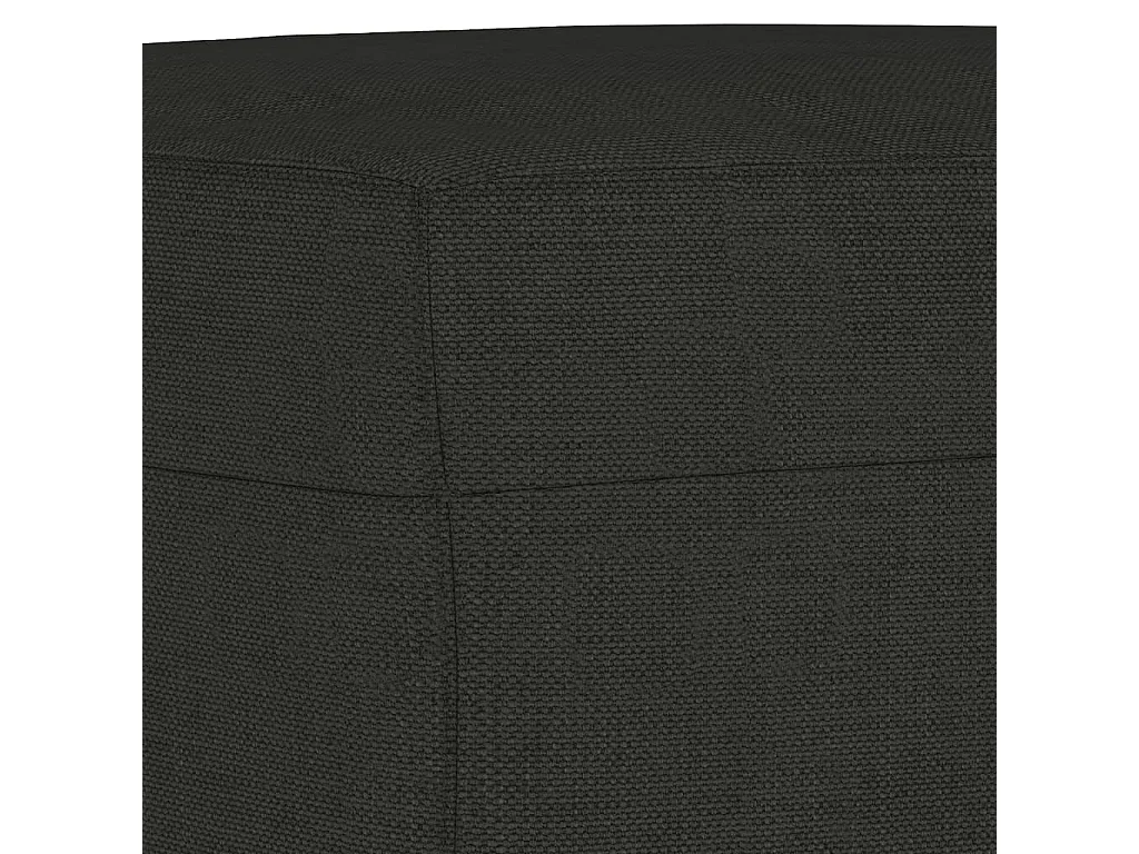 Set Divani 3 pz con Cuscini Nero in Tessuto