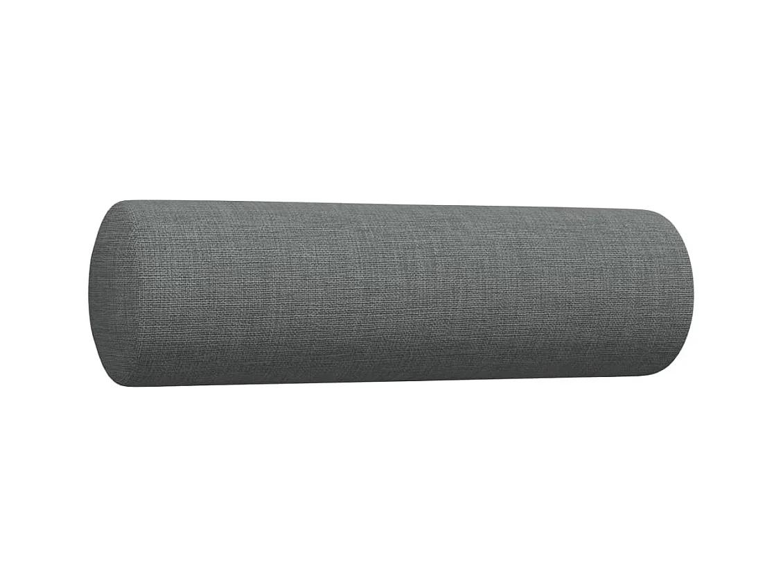Ensemble de canapés 2 pcs coussins décoratifs gris foncé tissu